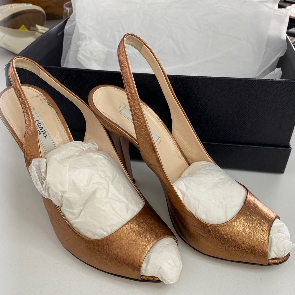 Bronx Prada Calzature Donna Heels Sz 7 w/box